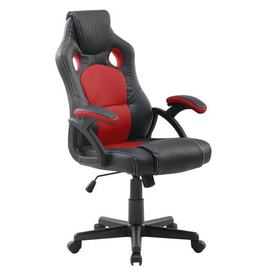 Cadeira Gamer Giratória Trevalla TL-CDG-06-5PR Preta e Vermelha Menor preço em Cadeira Gamer Giratória Trevalla TL-CDG-06-5PR Preta e Vermelha
