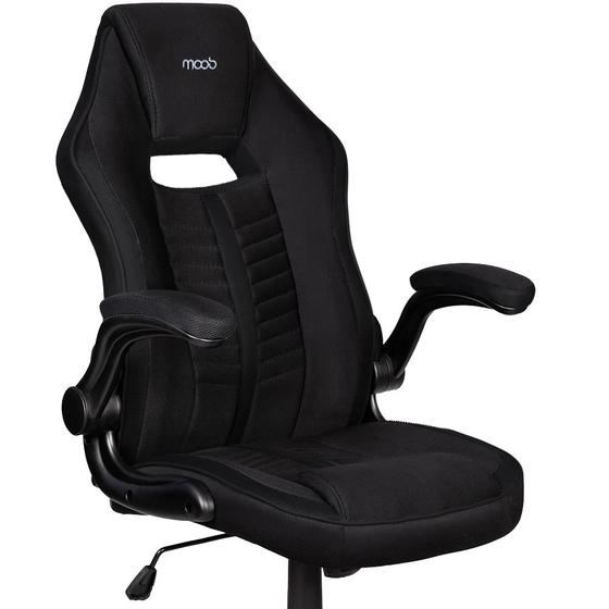Cadeira Gamer Moob Force Giratória Braços Ajustáveis e Função Relax Preto Menor preço em Cadeira Gamer Moob Force Giratória Braços Ajustáveis e Função Relax Preto