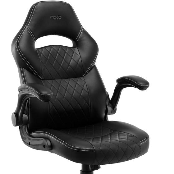 Imagem de Cadeira Gamer Moob Horizon Giratória Com Função Relax e Braços Ajustáveis Preto