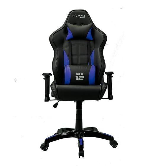 Imagem de Cadeira Gamer MX12 Giratória Preto e Azul Mymax