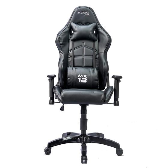 Cadeira Gamer MX12 Giratoria Preto - MYMAX Menor preço em Cadeira Gamer MX12 Giratoria Preto - MYMAX