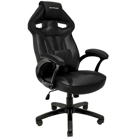 Imagem de Cadeira Gamer Mymax MX1 MGCH-8131/BK (Preto, até 120kg, altura ajustável) - MYATECH