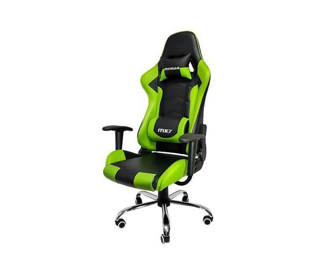 Imagem de Cadeira Gamer Mymax Mx7 Giratória Preto/Verde