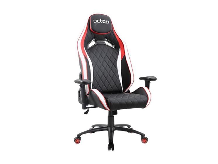 Imagem de Cadeira Gamer Pctop Premium 1020 - Vermelho, Branco E Preto