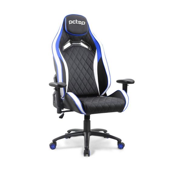 Imagem de Cadeira Gamer Pctop Premium SE1020 Preto c/azul e branco