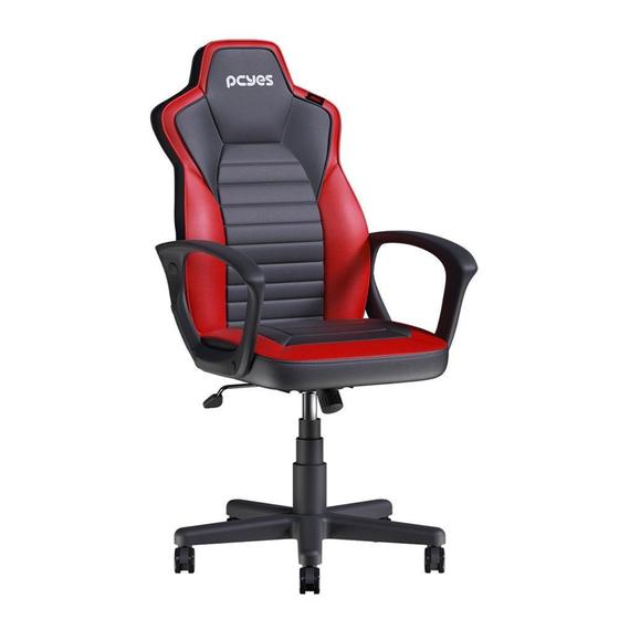 Imagem de Cadeira Gamer PCYes Mad Racer STI Turbo Red Magma, Até 120kg, Reclinável, Vermelho - MRSTIR10VL