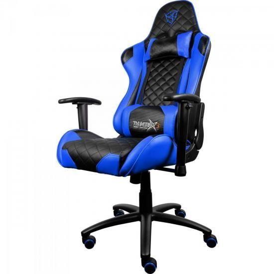 Imagem de Cadeira Gamer Profissional TGC12 PRETA/AZUL THUNDERX3