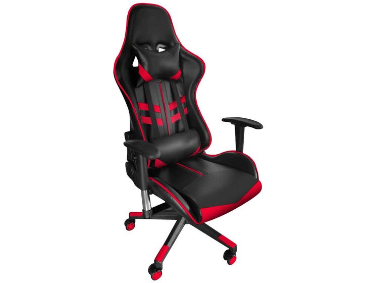 Cadeira Gamer Reclinável Preta e Vermelha GAM-VE1 AC Comercial Menor preço em Cadeira Gamer Reclinável Preta e Vermelha GAM-VE1 AC Comercial
