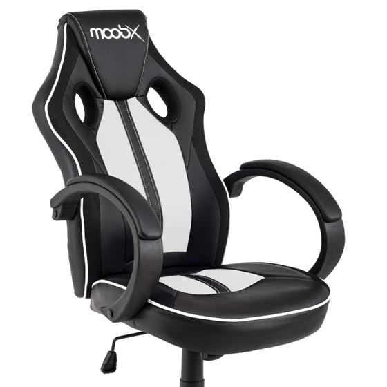 Cadeira Gamer Royale Giratória com Regulagem de Altura Preto e Branco Menor preço em Cadeira Gamer Royale Giratória com Regulagem de Altura Preto e Branco