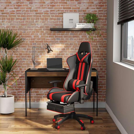 Cadeira Gamer The Castle Preta e Vermelha - Mobly - Cadeira Gamer ...