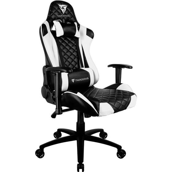 Cadeira Gamer ThunderX3 TGC12 Profissional, Até 120kg, Com Almofadas, Reclinável, Descanso de Braço 2D, Branco e Preto - 78202 Menor preço em Cadeira Gamer ThunderX3 TGC12 Profissional, Até 120kg, Com Almofadas, Reclinável, Descanso de Braço 2D, Branco e Preto - 78202