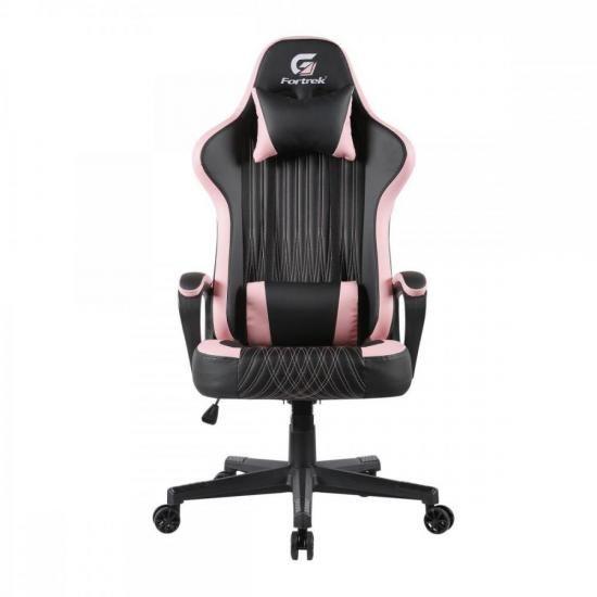 Imagem de Cadeira Gamer Vickers Preta/Rosa FORTREK