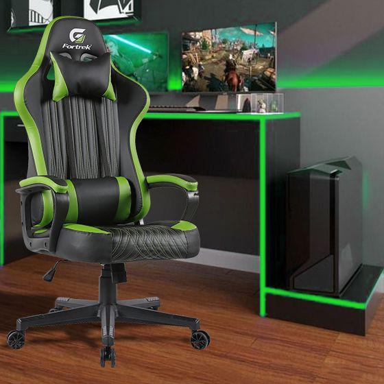 Imagem de Cadeira Gamer Vickers Preta/Verde FORTREK