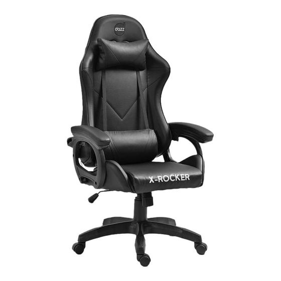 Imagem de Cadeira gamer x-rocker dazz preto 62000151 com apoio lombar