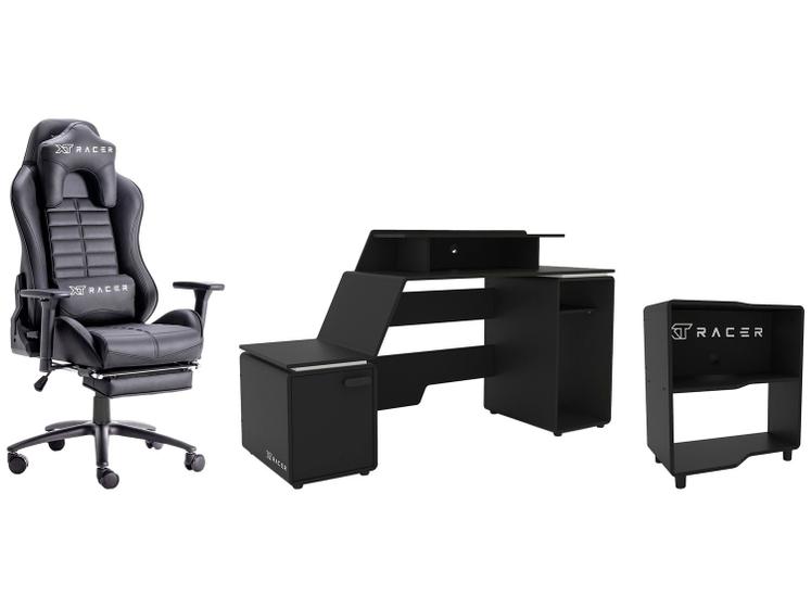 Imagem de Cadeira Gamer XT Racer Reclinável Giratória + Mesa