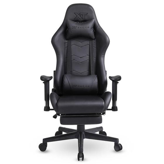 Imagem de Cadeira Gamer XT Racer Speed Series, Até 120kg, Com Almofadas e Apoio de Pés, Reclinável, Descanso de Braço 2D, Preto - XTS190