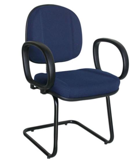 Imagem de Cadeira Gerente com Base Fixa em S com Braço Linha Classic