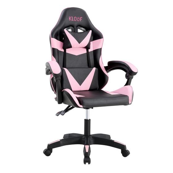 Cadeira Giratória Gamer KL1 - Preto e Rosa Menor preço em Cadeira Giratória Gamer KL1 - Preto e Rosa