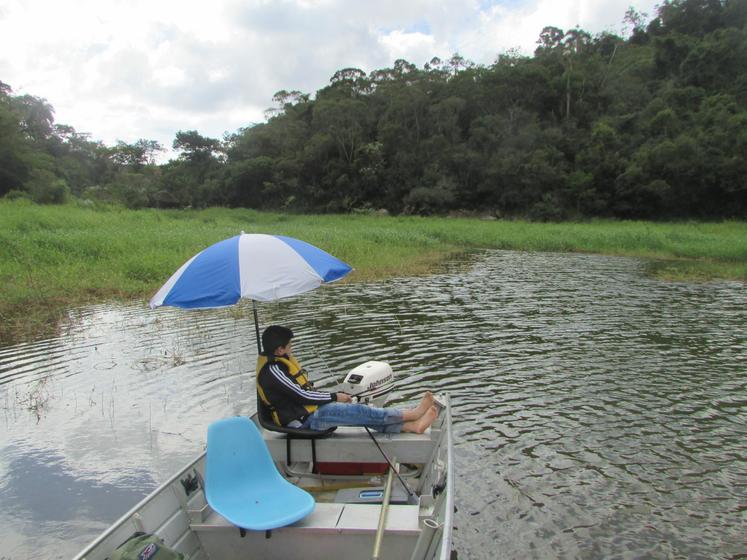 Imagem de Cadeira Giratória Passageiro para Barco de Alumínio cor Cinza com Guarda Sol Articulável