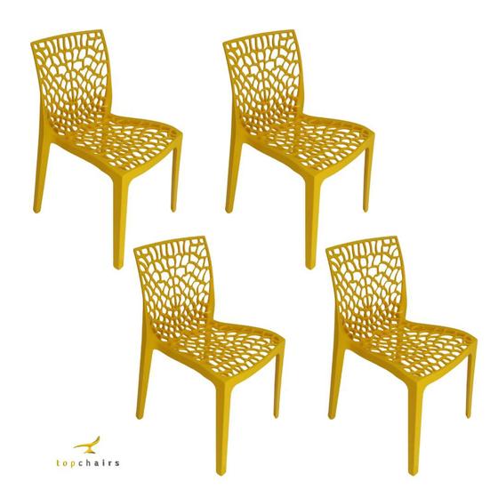 Sedia MOD. Gruvyer Higlopp - Rosso Lucido, Per Interni Ed Esterni