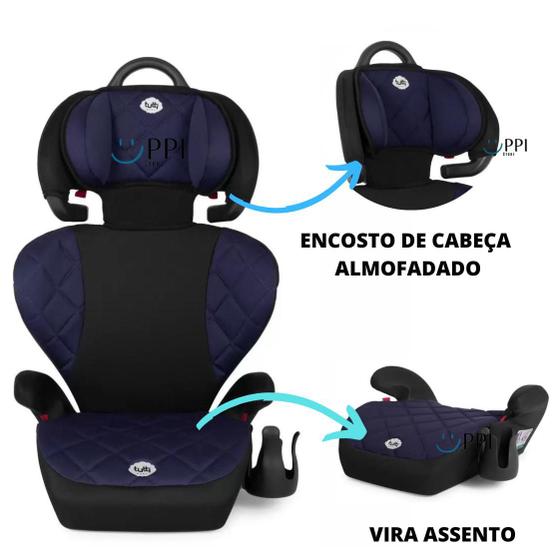 Imagem de Cadeira Infantil Cadeirinha Para Carro Bebê e Criança Cores Rosa Azul Preta Cinza