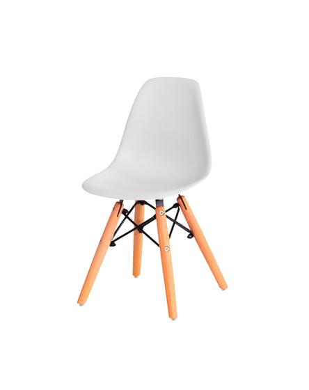 Imagem de Cadeira Infantil Eames Polipropileno Base Madeira Eiffel Espresso Móveis