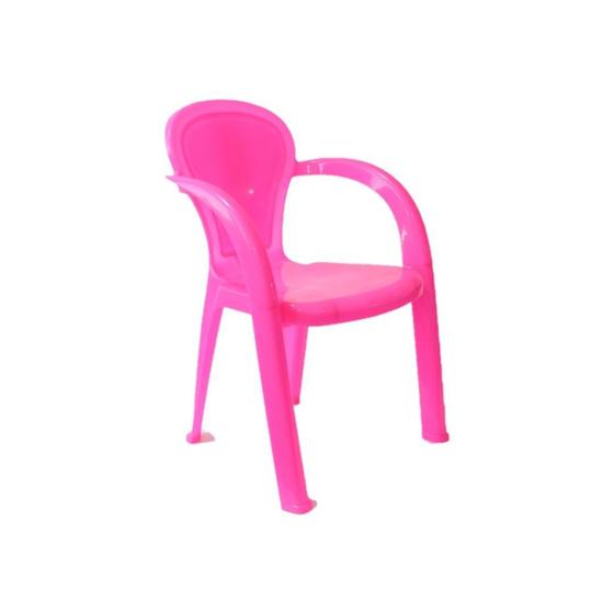 Imagem de Cadeira infantil usual rosa para crianças suporta ate 25kg