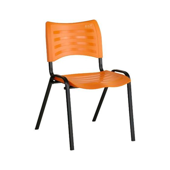 Imagem de Cadeira ISO Plástica Para Igrejas, Sorveterias, Restaurante - LARANJA - KASMOBILE