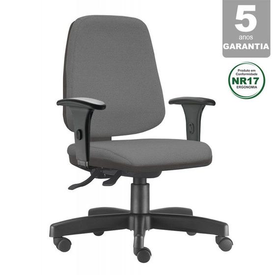Cadeira Job Diretor Giratória Para Escritório Reclinável Ergonômica NR-17 Crepe Cinza Menor preço em Cadeira Job Diretor Giratória Para Escritório Reclinável Ergonômica NR-17 Crepe Cinza