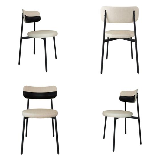 Imagem de Cadeira Kyta Fixa com 4 Pés 50 X 44,7 X 83,8 Cm com 4 Unidades