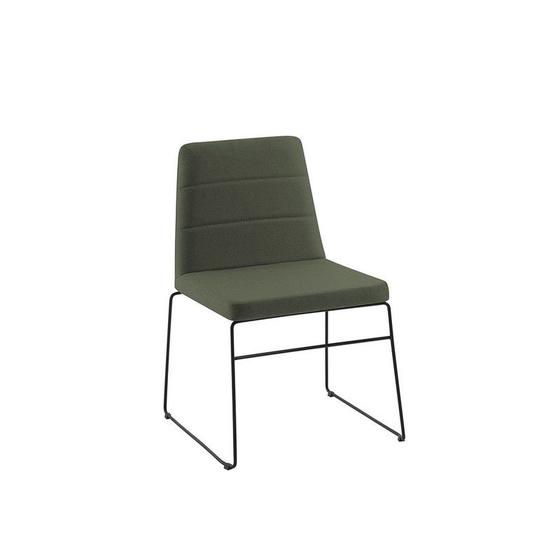 Imagem de Cadeira Lisboa Linho Verde 84x54x54 cm Daf Mobiliário