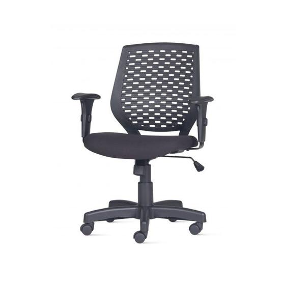 Imagem de Cadeira Liss com Bracos Assento Polipropileno Crepe Base Reta Metalica Preta - 54650