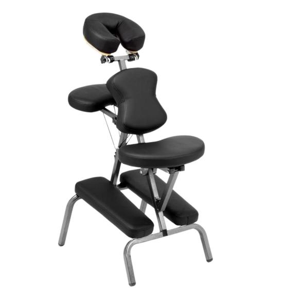 Imagem de Cadeira Massagem Portatil Com Bolsa Shiatsu Quick Massage Cor Preto