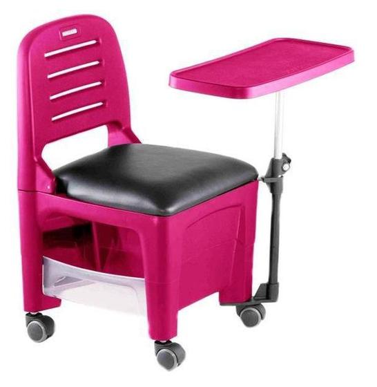 Imagem de Cadeira Mesa Manicure Cirandinha Bari Rosa - Dompel