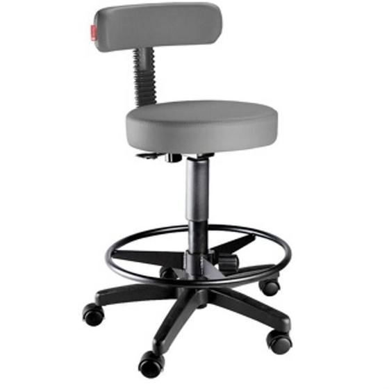 Imagem de Cadeira Mocho Alto Com Encosto Slim Cinza Chumbo / Renaflex
