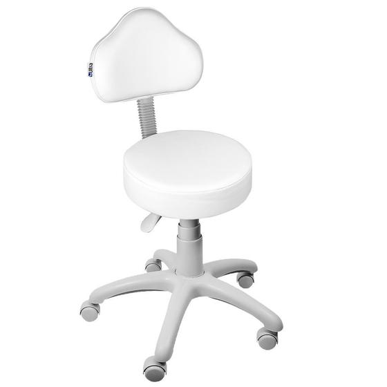 Cadeira Mocho Branco Base Cinza - ULTRA Móveis Menor preço em Cadeira Mocho Branco Base Cinza - ULTRA Móveis
