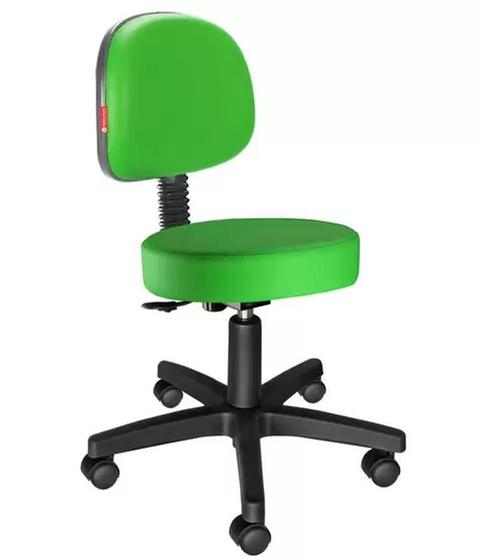Imagem de Cadeira Mocho C/ Encosto Giratório Estética Massagista e Tatuador, varias cores direto da Fábrica Renaflex