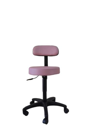 Imagem de Cadeira Mocho Encosto Slim em Material Sintético com Regulagem de Altura do Assento Dos Anjos