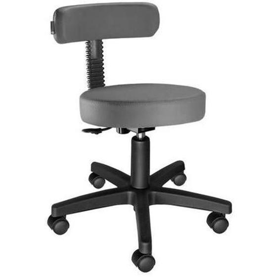Imagem de Cadeira Mocho Encosto Slim em Material Sintético com Regulagem de Altura do Assento Dos Anjos