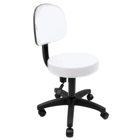 Imagem de Cadeira Mocho Nice Secretária para Clinica de Estética Branco - Pontual