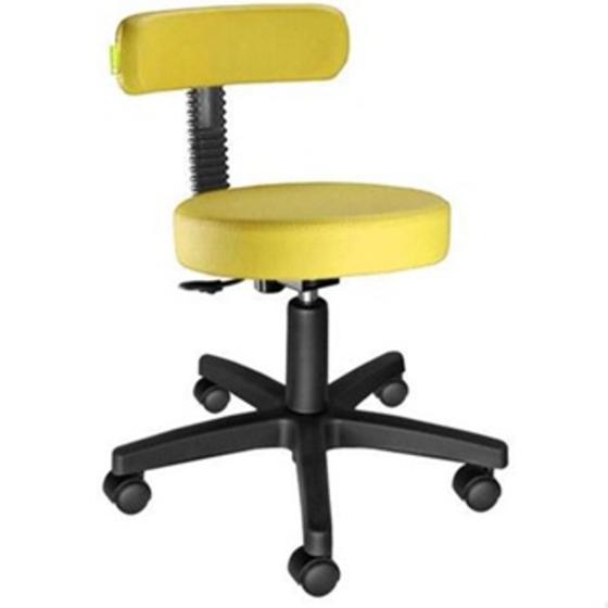 Imagem de Cadeira Mocho Slim Amarelo Clínicas,Estética,Odonto/Renaflex