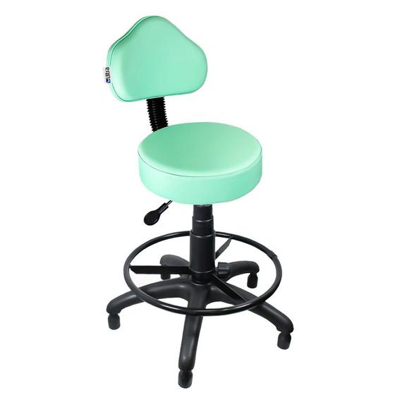 Imagem de Cadeira Mocho Verde Claro Caixa Com Aro Com Sapata - ULTRA Móveis