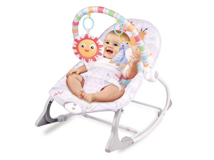 Imagem de Cadeira Musical Vibratória Descanso Balanço Bebe 18kgs Music Happy Sol Colorida Baby Style