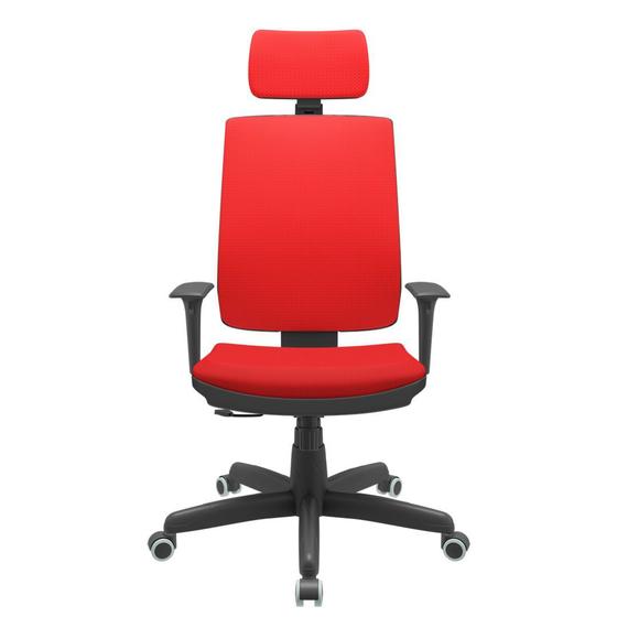 Imagem de Cadeira Office Brizza Soft Aero Vermelho RelaxPlax Com Encosto Cabeça Base Standard 126cm - 63492