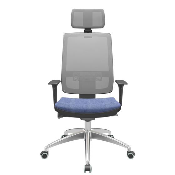 Imagem de Cadeira Office Brizza Tela Cinza Com Encosto Assento Concept Baltico Autocompensador 126cm - 63198