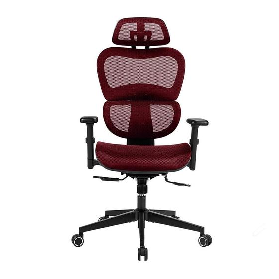 Imagem de Cadeira Office DT3 Alera+, Até 120Kg, Apoio de Braço 3D, Vermelho - 13944-1