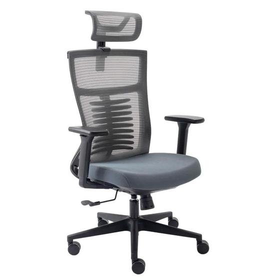 Imagem de Cadeira Office Elements Vertta, Até 150 kg, Reclinável, Braços 3D, Cilindro Classe 4, Preto e Cinza