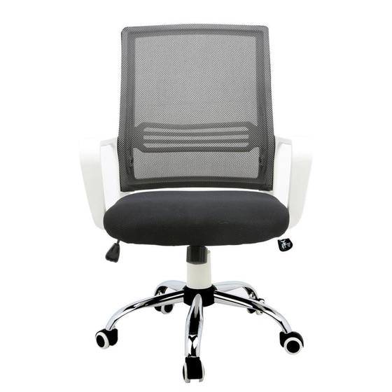 Imagem de Cadeira Office Multilaser Unique, 120KG, Base Giratória Cromada, Preto e Branco - GA210