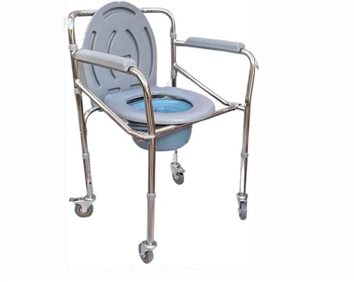 Cadeira P/ Banho 4 Rodas C/ Assento Dobravel 100Kg Supermedy Menor preço em Cadeira P/ Banho 4 Rodas C/ Assento Dobravel 100Kg Supermedy