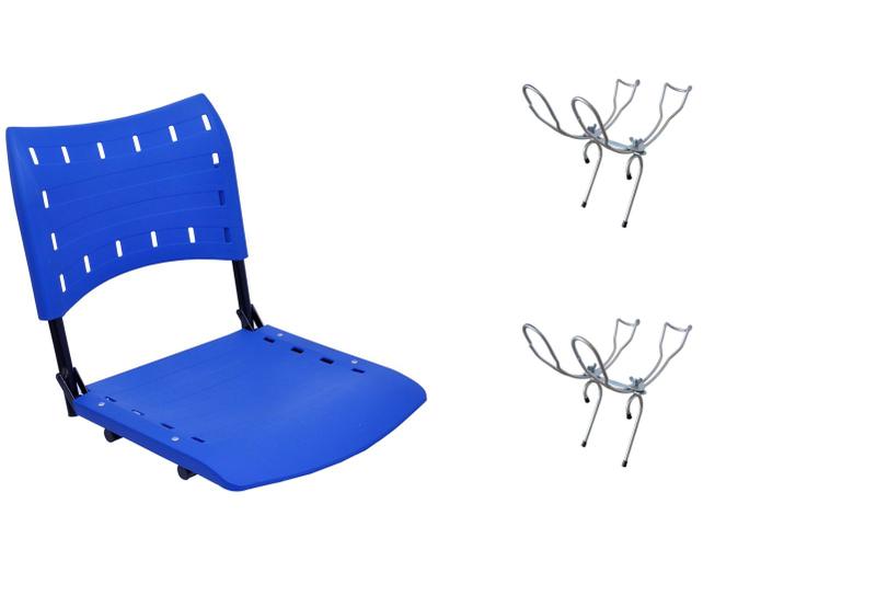 Imagem de Cadeira Para Barco Dobrável Assento Em Pvc Com 2 Sup 2 Varas